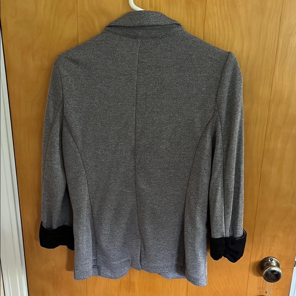 Skies Are Blue Gray and Black Blazer with Notched Lapels - Picture 3 of 3